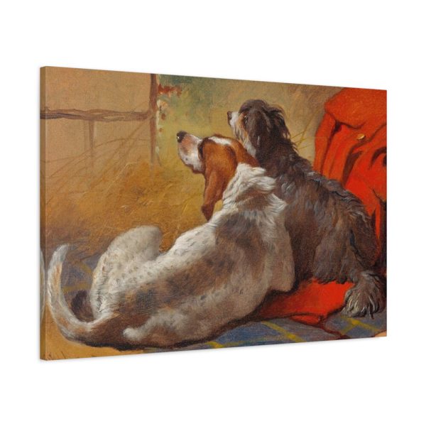 91635-1.jpg A Hound and a Bearded Collie by John Frederick Herring Standard Canvas