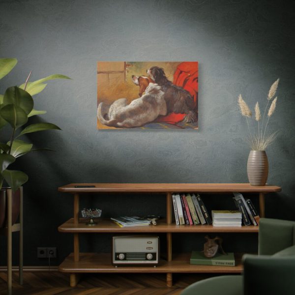 91635-4.jpg A Hound and a Bearded Collie by John Frederick Herring Standard Canvas