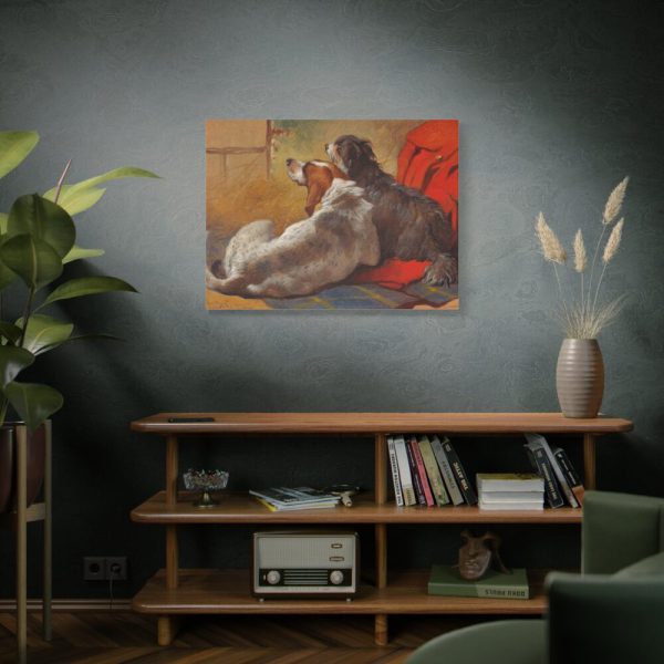 91637-4.jpg A Hound and a Bearded Collie by John Frederick Herring Standard Canvas