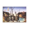 Swans Reflecting Elephants by Salvador Dali Standard Canvas
