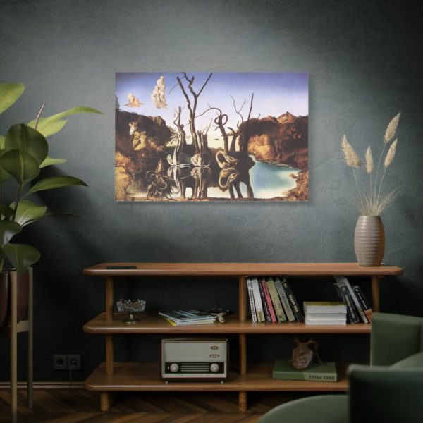 Swans Reflecting Elephants by Salvador Dali Standard Canvas