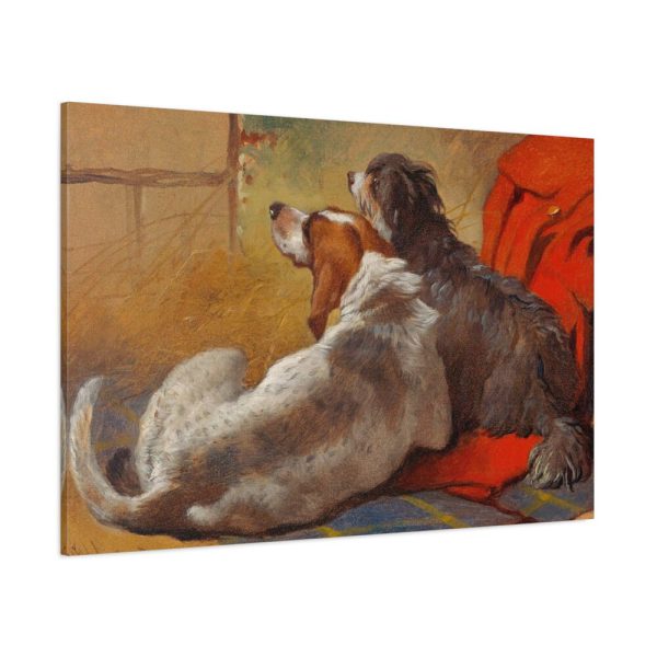 91638-130.jpg A Hound and a Bearded Collie by John Frederick Herring Standard Canvas