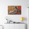 91638-132.jpg A Hound and a Bearded Collie by John Frederick Herring Standard Canvas