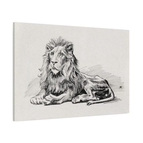 91638-155.jpg Vintage Lion Illustration by Albert Edelfelt Standard Canvas