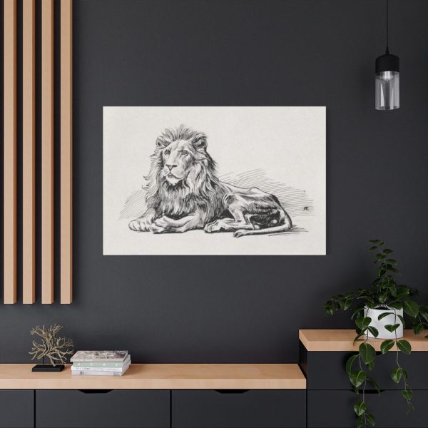 91638-158.jpg Vintage Lion Illustration by Albert Edelfelt Standard Canvas