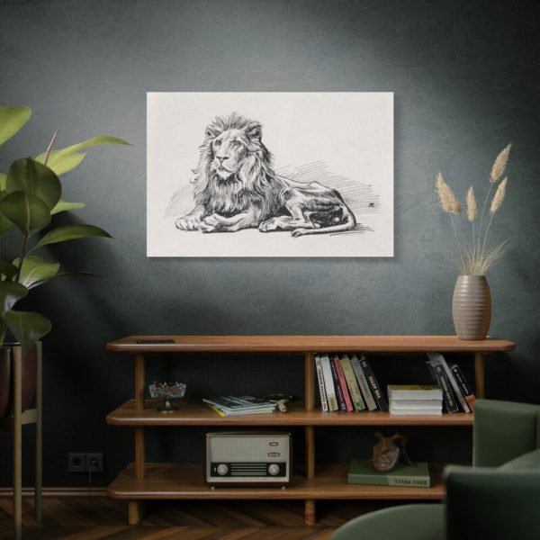 91638-159.jpg Vintage Lion Illustration by Albert Edelfelt Standard Canvas