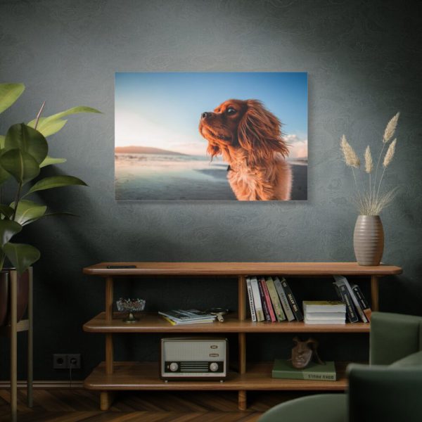 91638-199.jpg Brown Puppy on the Beach Standard Canvas