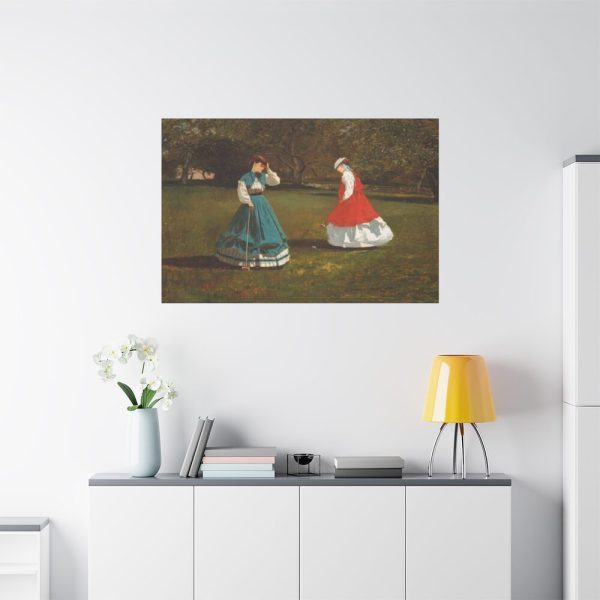 91638-2.jpg A Game of Croquet by Winslow Homer Standard Canvas