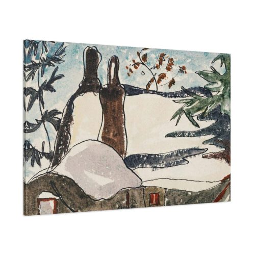 91638-235.jpg Snowy Rooftops and Trees by Arthur Dove Standard Canvas