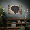 91638-364.jpg Black Labrador Dog Sitting on Wooden Floor Standard Canvas