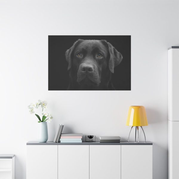 91638-367.jpg Black Dog Face Close Up Standard Canvas
