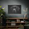 91638-369.jpg Black Dog Face Close Up Standard Canvas