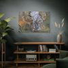 Bed and Two Bedside Tables Ferociously Attacking a Cello by Salvador Dali Standard Canvas