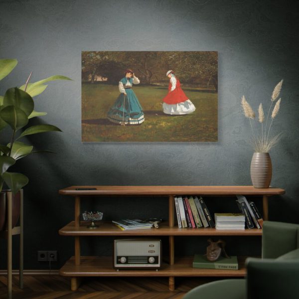 91638-4.jpg A Game of Croquet by Winslow Homer Standard Canvas