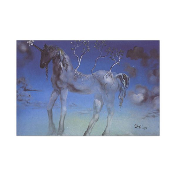 91638-406.jpg The Happy Unicorn by Salvador Dali Standard Canvas