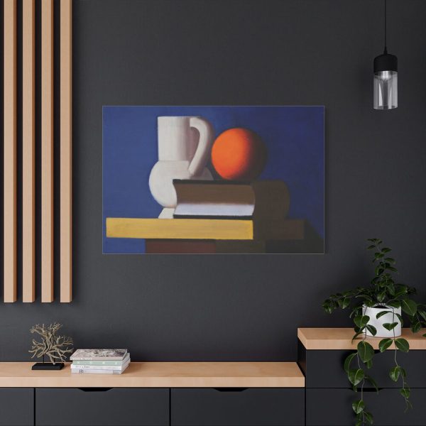 Arrangement with White Jug, Orange and Book by Vilhelm Lundstrøm Standar Canvas
