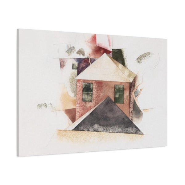Houses with Red by Charles Demuth Standard Canvas