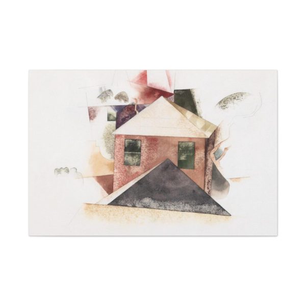 Houses with Red by Charles Demuth Standard Canvas