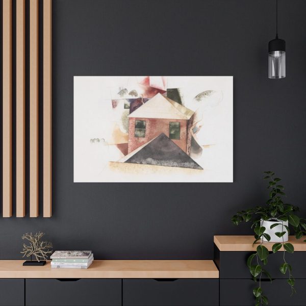 Houses with Red by Charles Demuth Standard Canvas