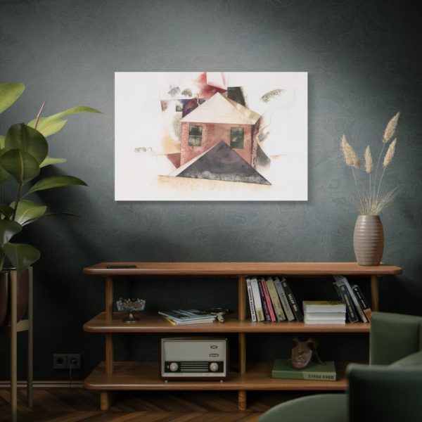 Houses with Red by Charles Demuth Standard Canvas