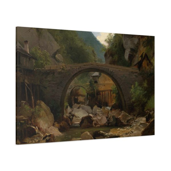 Mountain Stream in the Auvergne by Théodore Rousseau Standard Canvas