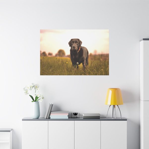 91638-507.jpg Black Labrador Retriever in Grass Field Standard Canvas