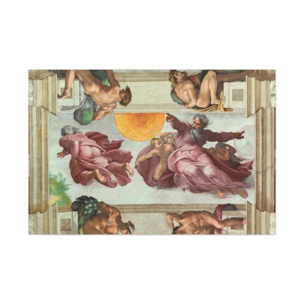 91638-511.jpg The Creation of the Sun and the Moon by Michelangelo Buonarroti Standard Canvas