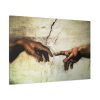 91638-535.jpg Part of The Creation of Adam Hands by Michelangelo Buonarroti Standard Canvas