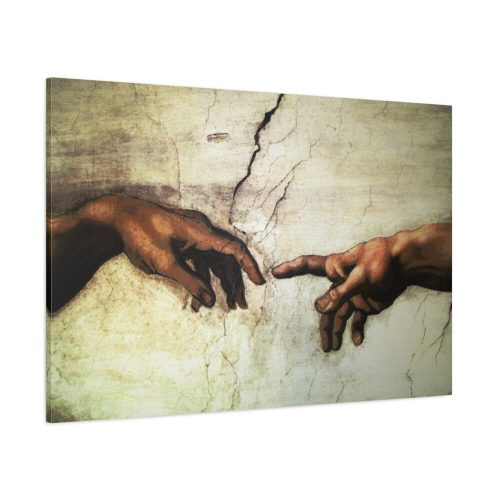Part of The Creation of Adam Hands by Michelangelo Buonarroti Standard Canvas