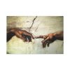 91638-536.jpg Part of The Creation of Adam Hands by Michelangelo Buonarroti Standard Canvas
