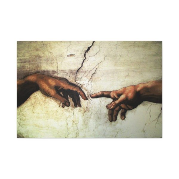 91638-536.jpg Part of The Creation of Adam Hands by Michelangelo Buonarroti Standard Canvas