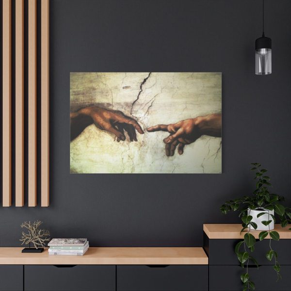91638-538.jpg Part of The Creation of Adam Hands by Michelangelo Buonarroti Standard Canvas