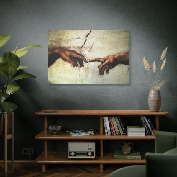 91638-539.jpg Part of The Creation of Adam Hands by Michelangelo Buonarroti Standard Canvas