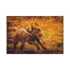 91638-566.jpg Black Labrador Runing in Field Standard Canvas