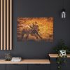 91638-568.jpg Black Labrador Runing in Field Standard Canvas