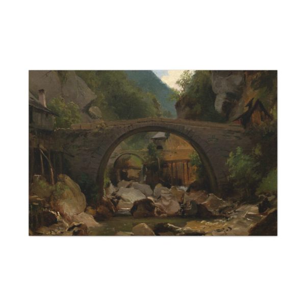 Mountain Stream in the Auvergne by Théodore Rousseau Standard Canvas