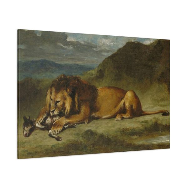 91638-60.jpg Lion Devouring a Goat Standard Canvas