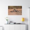 91638-607.jpg Tiger and Cubs on Dusty Road Standard Canvas