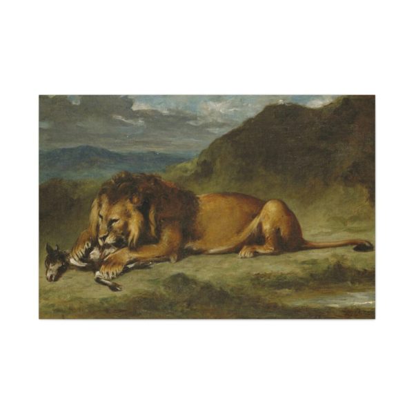 91638-61.jpg Lion Devouring a Goat Standard Canvas