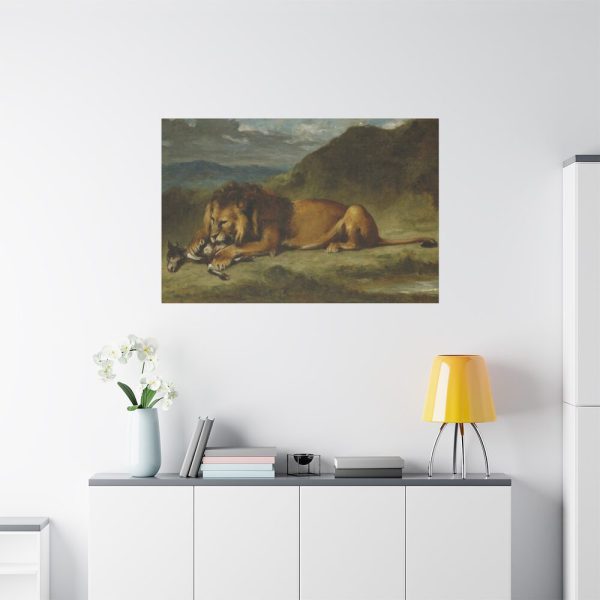 91638-62.jpg Lion Devouring a Goat Standard Canvas