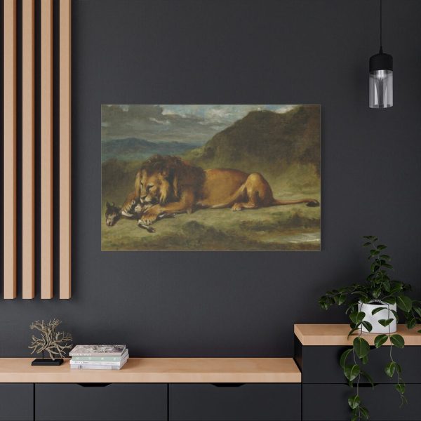 91638-63.jpg Lion Devouring a Goat Standard Canvas