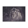 Close Up Shot of a Lion's Face in Black and White Standard Canvas