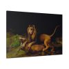 A Lion Attacking a Stag by George Stubbs Standard Canvas
