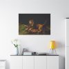 A Lion Attacking a Stag by George Stubbs Standard Canvas