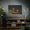 A Lion Attacking a Stag by George Stubbs Standard Canvas