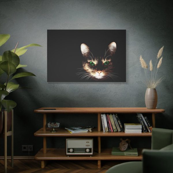 91638-654.jpg Bengal Cat in the Dark Standard Canvas