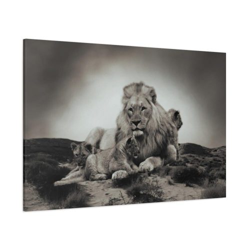 91638-670.jpg Lion with Cubs Standard Canvas