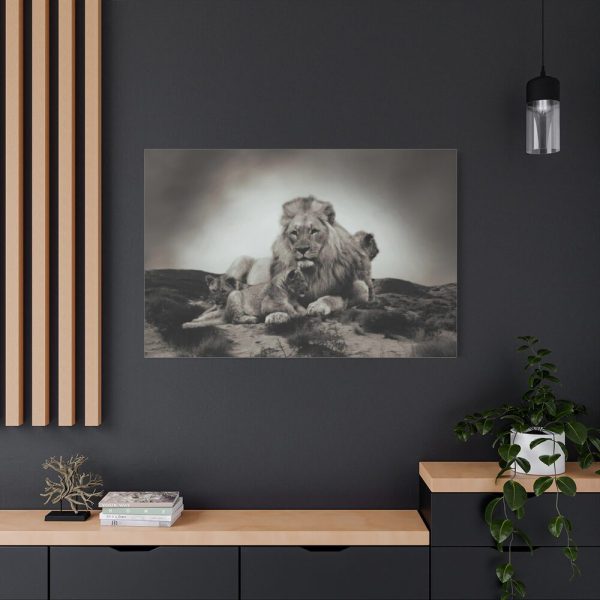91638-673.jpg Lion with Cubs Standard Canvas