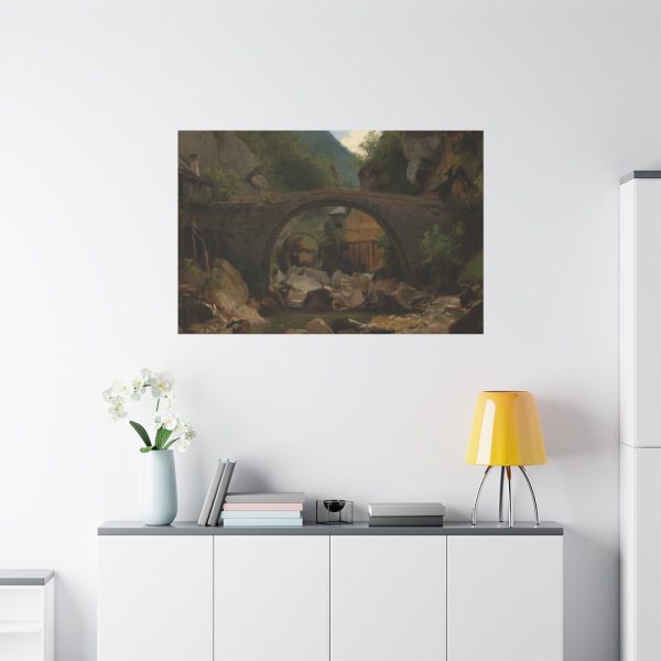 Mountain Stream in the Auvergne by Théodore Rousseau Standard Canvas