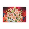 Lilies Salmon Lirios Flowers Standard Canvas